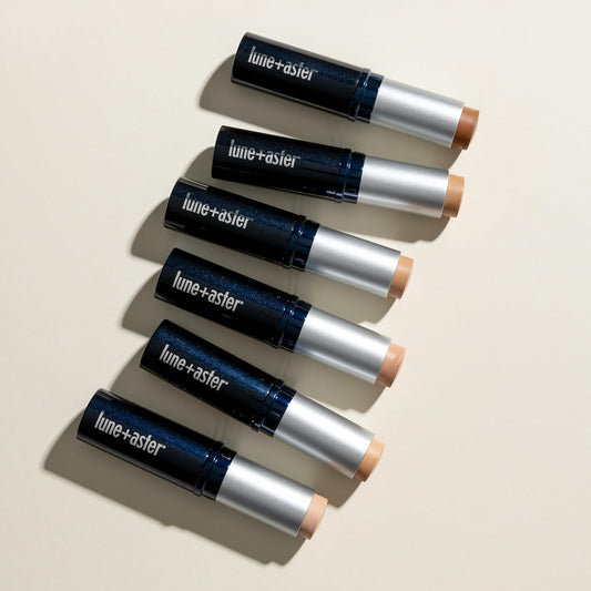 Lune+Aster Dawn To Dusk Foundation Stick | Mess-Free, Lightweight Formula, Medium To Full Coverage