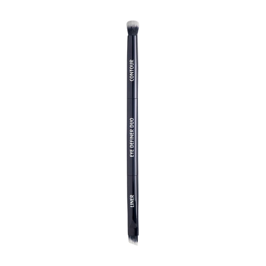 Lune+Aster Eye Definer Duo Brush | Dual-Ended Eye Makeup Brush To Apply Eyeliner, Blend Eyeshadow. Made with Alumium Handle, Vegan Bristles.
